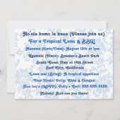 Uitnodigingen van Woody Wave Luau (Achterkant)