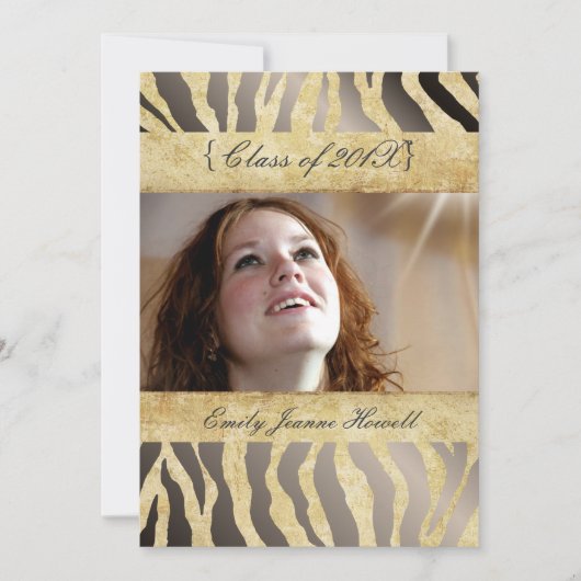 Uitnodigingen van Zebra/Afstuderen (Voorkant)