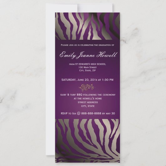 Uitnodigingen van Zebra/Afstuderen (Achterkant)