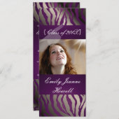 Uitnodigingen van Zebra/Afstuderen (Voorkant / Achterkant)