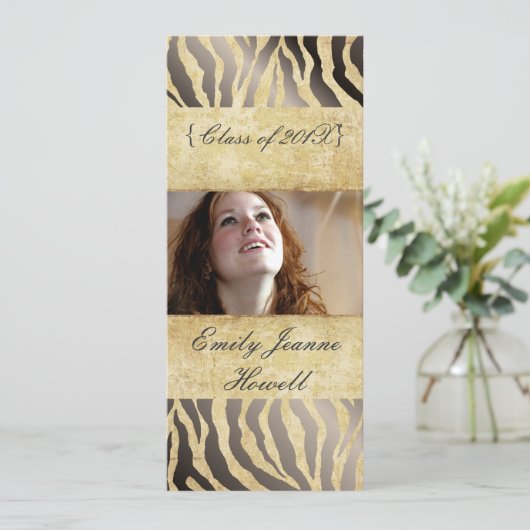 Uitnodigingen van Zebra/Afstuderen (Staand voorkant)