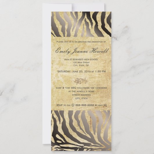 Uitnodigingen van  Zebra/Afstuderen (Achterkant)