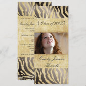 Uitnodigingen van  Zebra/Afstuderen (Voorkant / Achterkant)