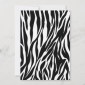 Uitnodigingen van Zebra Print Party (Achterkant)