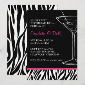 Uitnodigingen van Zebra Print Party (Voorkant / Achterkant)