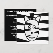 Uitnodigingen van zebra tijdens de geboorte (Voorkant / Achterkant)