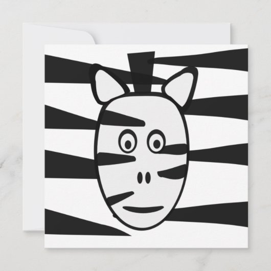 Uitnodigingen van zebra tijdens de geboorte (Voorkant)