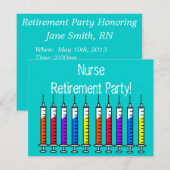 Uitnodigingen van zenders bij pensionering - Ontwe (Voorkant / Achterkant)