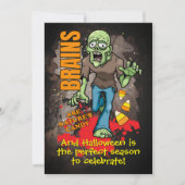 Uitnodigingen van Zombie Halloween Party (Voorkant)