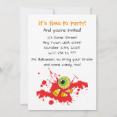 Uitnodigingen van Zombie Halloween Party (Achterkant)