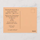 Uitnodigingen viering van het leven Zonsondergang (Achterkant)