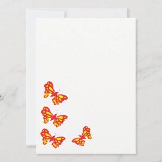 Uitnodigingen/Vlinders Kaart (Voorkant)