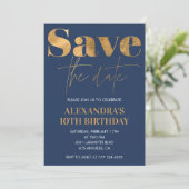 Uitnodigingen voor 10e verjaardag Save the date Go (Staand voorkant)