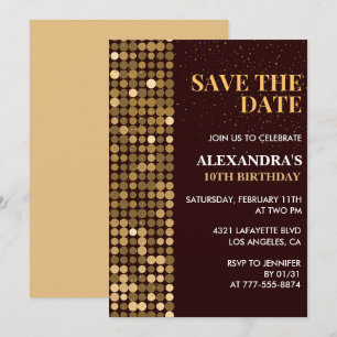Uitnodigingen voor 10e verjaardag Save the date Go