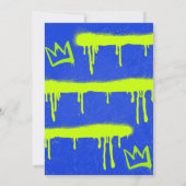 Uitnodigingen voor 11e verjaardag Jongen Graffiti (Achterkant)
