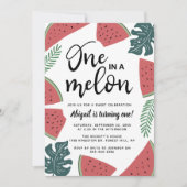 Uitnodigingen voor 1e verjaardag One In A Melon (Voorkant)