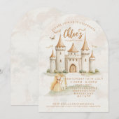 🏰✨ Uitnodigingen voor 1e verjaardag van de betove (Voorkant / Achterkant)