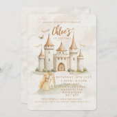 🏰✨ Uitnodigingen voor 1e verjaardag van prinses b (Voorkant / Achterkant)