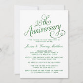 Uitnodigingen voor 20e smaragden huwelijksjubileum (Voorkant)