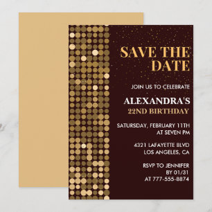Uitnodigingen voor 22e verjaardag Save the date Go