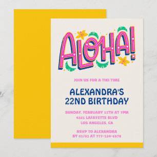 Uitnodigingen voor 22e verjaardag Tropische Aloha