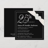 Uitnodigingen voor 25-jarig huwelijksfeest (Voorkant / Achterkant)