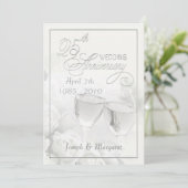 Uitnodigingen voor 25-jarig huwelijksfeest - Geper (Staand voorkant)