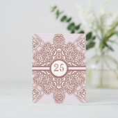 Uitnodigingen voor 25-jarig huwelijksjubileum in v (Staand voorkant)