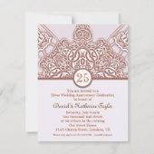 Uitnodigingen voor 25-jarig huwelijksjubileum in v (Achterkant)