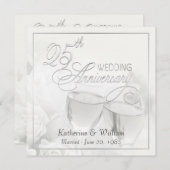 Uitnodigingen voor 25-jarig huwelijksjubileum - Vi (Voorkant / Achterkant)