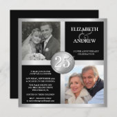 Uitnodigingen voor 25-jarig jubileum met 2 foto's (Voorkant / Achterkant)