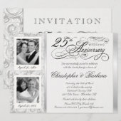 Uitnodigingen voor 25-jarig jubileum - vroeger en  (Voorkant / Achterkant)