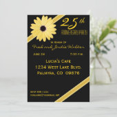 Uitnodigingen voor 25-jarig jubileumfeest (Staand voorkant)