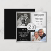 Uitnodigingen voor 25-jarig jubileumfeest - 2 foto (Voorkant / Achterkant)