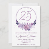 Uitnodigingen voor 25e verjaardag Elegant Boho paa (Voorkant)