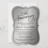 Uitnodigingen voor 25e zilveren huwelijksjubileum (Voorkant)