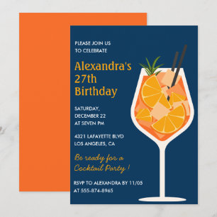 Uitnodigingen voor 27ste verjaardag Cocktail Elega