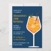 Uitnodigingen voor 29e verjaardag Cocktail Elegant (Voorkant)