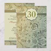 Uitnodigingen voor 30-jarig huwelijksjubileum groe (Voorkant / Achterkant)
