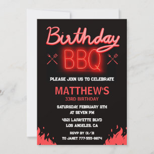 Uitnodigingen voor 33e verjaardag verjaardag bbq