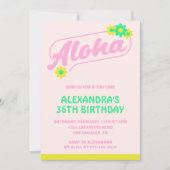 Uitnodigingen voor 36e verjaardag Tropisch Aloha R (Voorkant)