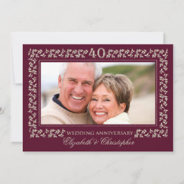 Uitnodigingen voor 40-jarig huwelijksfeest