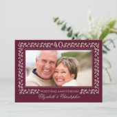 Uitnodigingen voor 40-jarig huwelijksfeest (Staand voorkant)