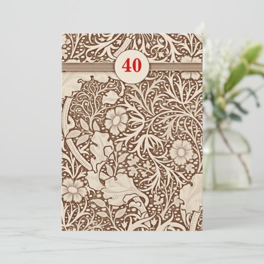 Uitnodigingen voor 40-jarig huwelijksjubileum (Staand voorkant)