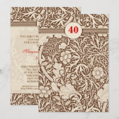 Uitnodigingen voor 40-jarig huwelijksjubileum (Voorkant / Achterkant)