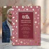 Uitnodigingen voor 40-jarig huwelijksjubileum Ruby