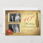 Uitnodigingen voor 40e jubileum met foto's (Voorkant)