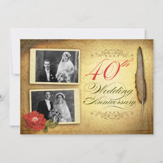 Uitnodigingen voor 40e jubileum met foto's (Voorkant)