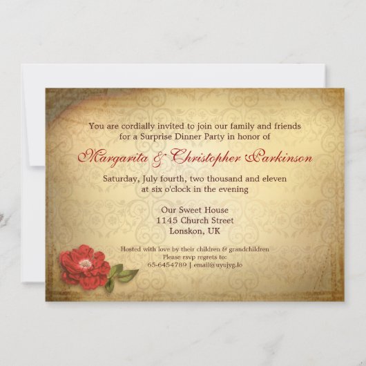 Uitnodigingen voor 40e jubileum met foto's (Achterkant)