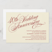 Uitnodigingen voor 40e trouwdag (Voorkant / Achterkant)